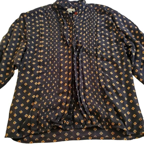 Vintage Chaus Button-down Shirt 100% Rayon Women's Size 10 - Picture 2 of 4